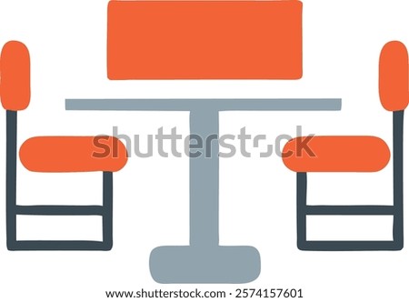 Office Break Room Icon Depicting Relaxation, Perfect for Workplace Design Concepts