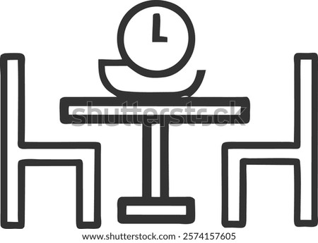 Office Break Room Icon Depicting Relaxation, Perfect for Workplace Design Concepts