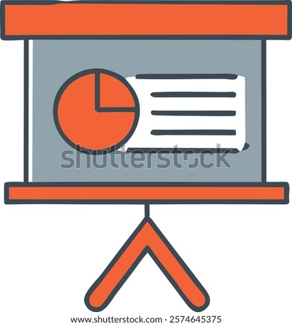 PowerPoint Slide Layout Icon Representing Presentations, Perfect for Professional and Business Use