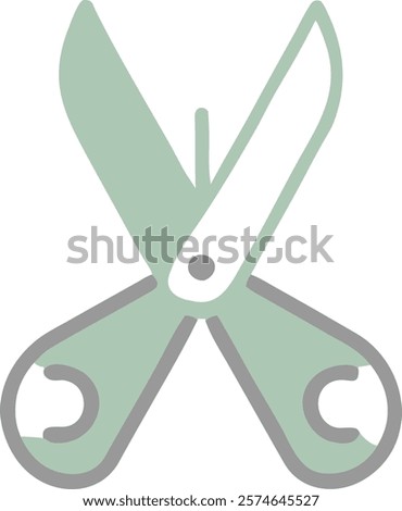 Sharp Scissors Icon Depicting Precision Cutting, Perfect for Office and Craft Concepts