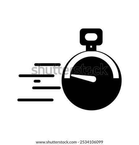 quick time icon , fast deadline color editableicon, stop, fast, watch, stopwatch, time, clock, quick, rapid, line, action, logo, order, speed, car, service, circle, outline, flat, vector, green, race,