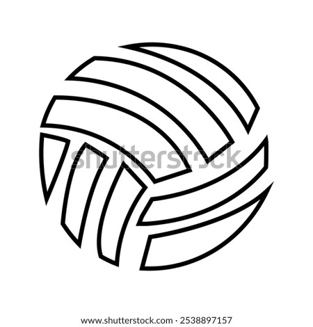 Volleyball icon. Volley sign. for mobile concept and web design on white background,coor editable