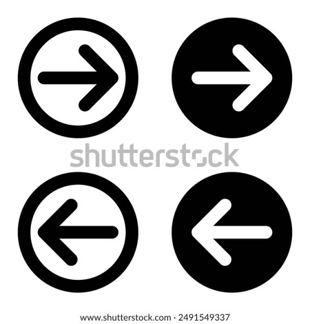 back and undo icon vector illustration on white background. eps. black and white. outline