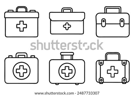 Medical kit line art illustration Modern Graphic Solutions