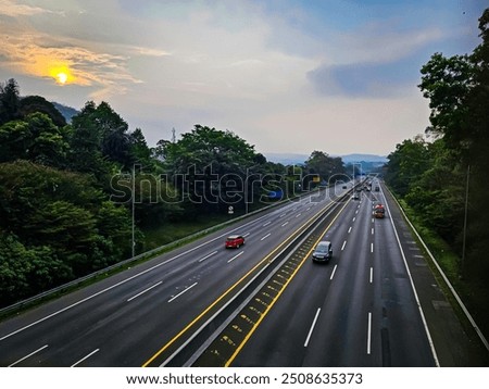 Similar – Image, Stock Photo car free street crossing in the winter sun