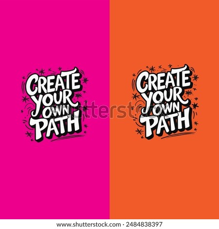 create your own path art vector illustration