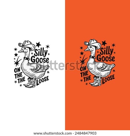 silly goes on the art vector illustration