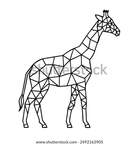 High Quality Geometric Giraffe Vector