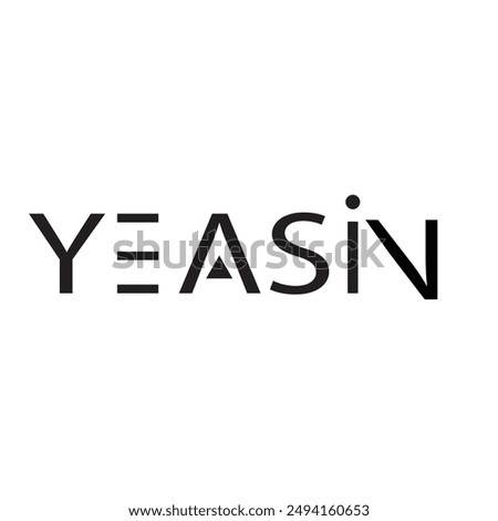 Yeasin Name Text Logo. Royalty-Free Images, Stock Photos and Vector Images