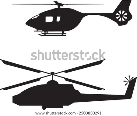 Helicopter Aircraft silhouette Mangusta helicopter vector