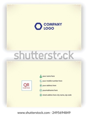 Modern Design Editable Off-White Illustrator Business Card, Smart Design Vector Visiting Card