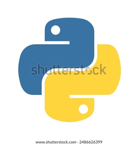 python programming language icon vector