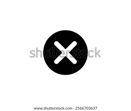 Cross-mark icon. Business, button, cancel, cross, design, element, false, flat, graphic, icon, illustration, incorrect, mark, negative, no,  reject, symbol, vector, vote, warning, web and wrong.