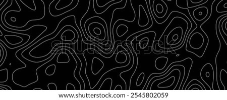 Contour Line Patterns Showing the Complexity of Topographic Landscapes
