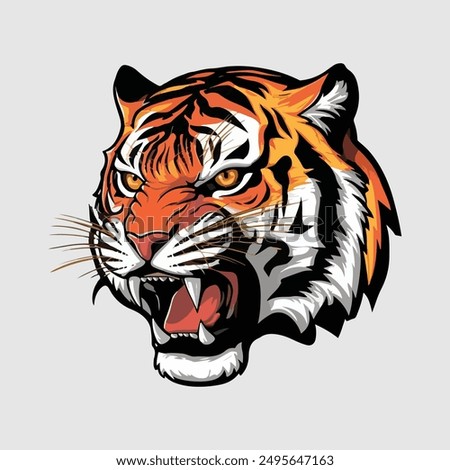 a-tiger head-black-and-white-vector-illustration Beautiful tiger head image with illustration vector