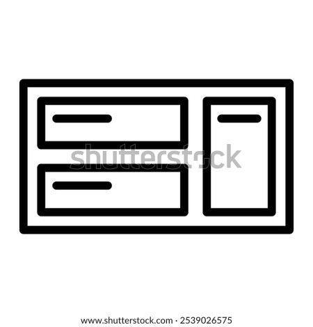 Affinity Diagram Vector Line Icon Design