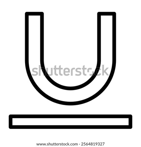 Underline Vector Line Icon Design