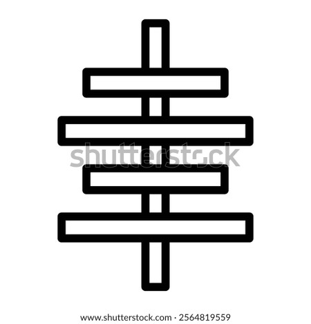 Center Alignment Vector Line Icon Design