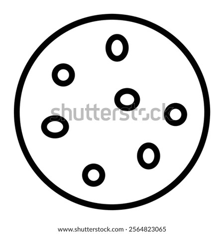 Full Moon Vector Line Icon Design