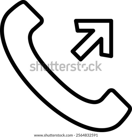 Phone Forwarded Vector Line Icon Design