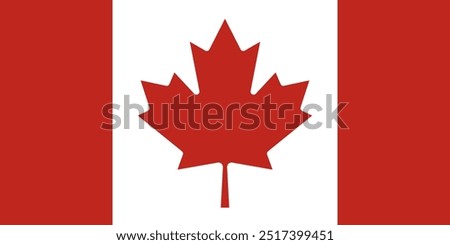 Canada National Flag Vector - Official vector illustration of the Canada national flag. Ideal for projects celebrating Canadian culture, heritage, and national pride