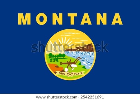 The official flag of Montana features the state seal on a blue field, symbolizing heritage and unity. Montana is known for its rich history, diverse culture, and stunning landscapes