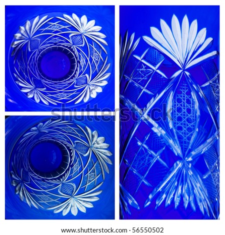 Blue ornament collage