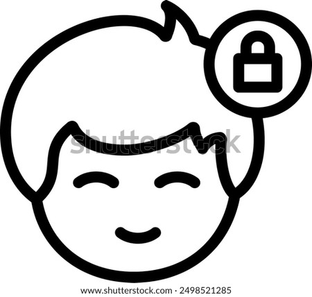 Unlock Line vector icon design