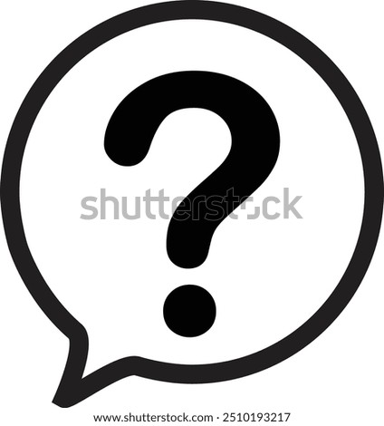 Question mark icon, circle with question mark, on white background. Vector illustration