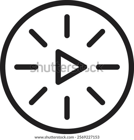 slow motion video Icon. Flat style design isolated on white background. Vector illustration
