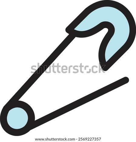 safety pin icon. in simply style. Metal Safety Pins icon. Vector illustration.
