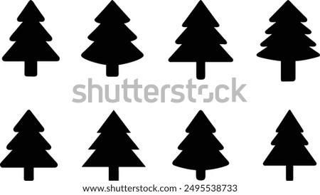 plain crismas tree icon design for your company. christmas tree icon sign marker - vector.