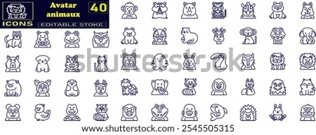 A Collection Of Animal Avatar Icons Web Header Banner Design Containing Pet,Animal .