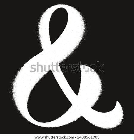 Stylized ampersand icon with a textured, speckled design. Ideal for typography, graphic design, branding, and editorial projects. Perfect for digital and print media.