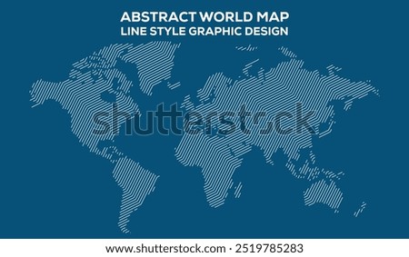 Abstract World Map Line Style, Very high resolution world map, isolated on white background. Infographic, Flat Earth, Globe similar icon. annual report, Travel worldwide, map silhouette backdrop.