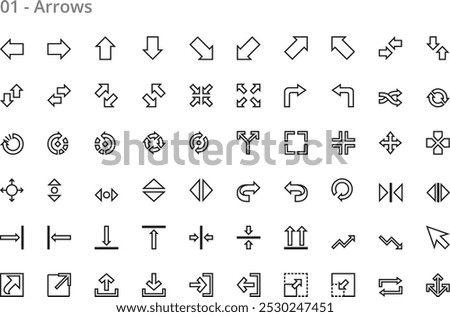 Business arrow icon set bundle