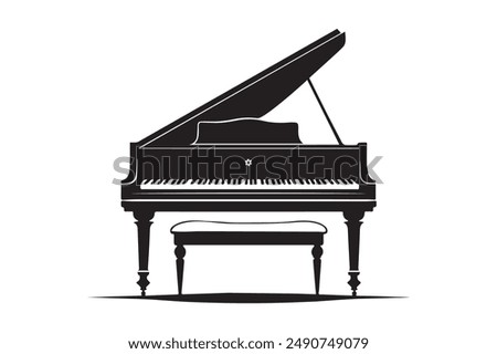 Music grand piano icons Simple set of music grand piano vector illustration