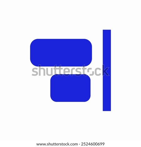 text alignment right icon sign vector