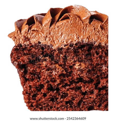 Vegan Gluten Chocolate Cupcakes vector food