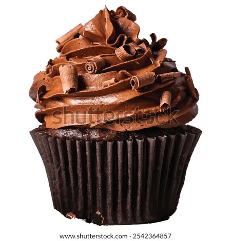 Vegan Gluten Chocolate Cupcakes vector