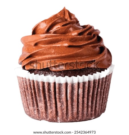 Vegan Gluten Chocolate Cupcakes vector design art.