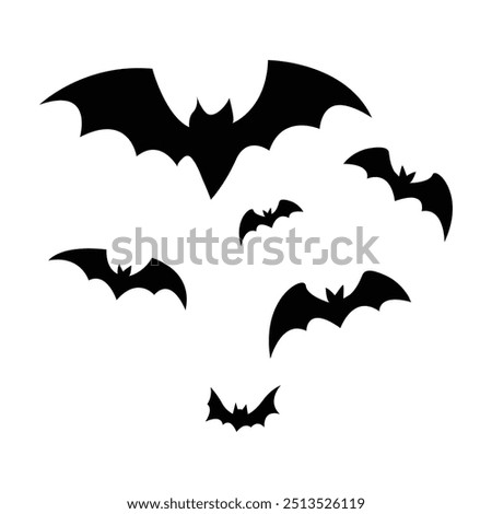 halloween black bat element,flock of flying bats,halloween bat silhouette