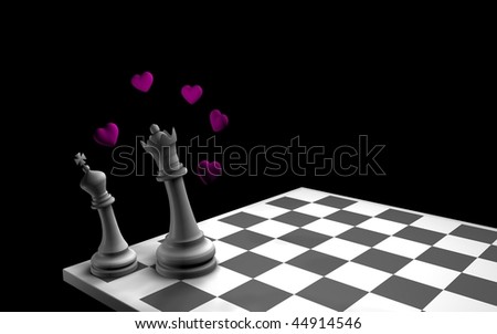 Chessboard showing King \