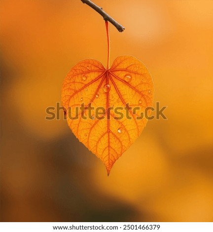 Similar – Image, Stock Photo Water droplets hang on the tip of a larch needle and reflect the other tips.