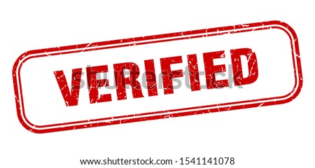 verified red sign. verified square grunge stamp