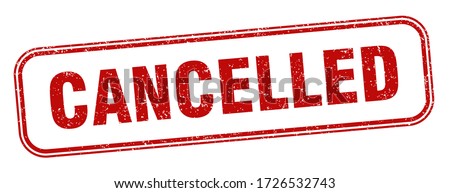 cancelled stamp. cancelled square grunge sign. label