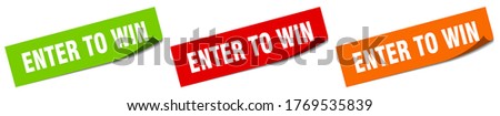 enter to win sticker. enter to win square isolated sign. enter to win label