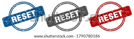 reset stamp.  reset label set