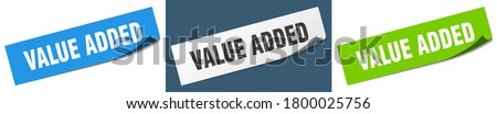 value added paper peeler sign set. value added sticker