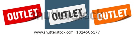 outlet sticker set. outlet paper peeler sign